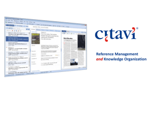 Reference Management and Knowledge Organization