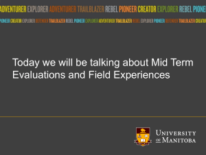 Mid Term Evaluations - University of Manitoba