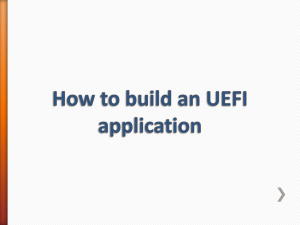 How to build an UEFI application