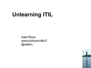 Unlearning ITIL
