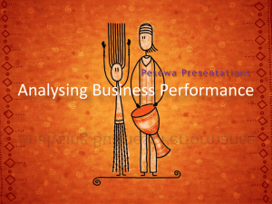 Analysing Business Performance