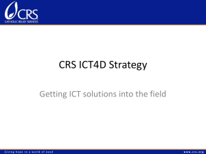 CRS ICT4D Strategy - ICT in Agriculture