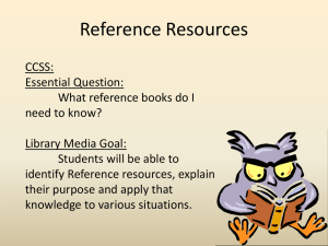 Reference Resources