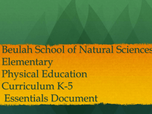 K-5 Curriculum - Beulah School of Natural Sciences