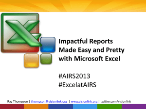 Impactful Reports Made Easy and Pretty with Microsoft Excel
