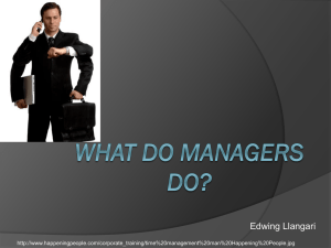What Do Managers Do