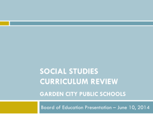 Social studies Curriculum Review