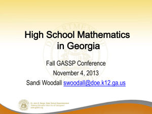 GASSP Conference: HS Mathematics Powerpoint