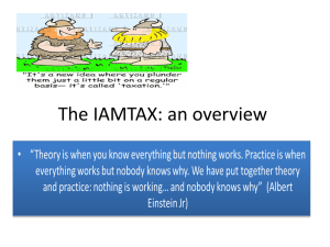 A touch of reality: IAMTAX in Guatemala