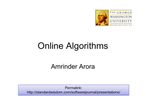GWU - Guest Lecture 1 - Online Algorithms and
