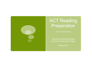 ACT READING PREPARATION