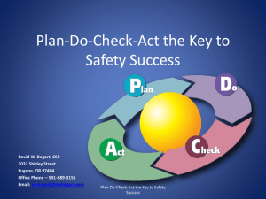 Safety Management – Plan-Do-Check