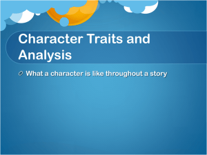 Character traits and analysis