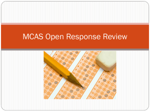 MCAS Open Response Review