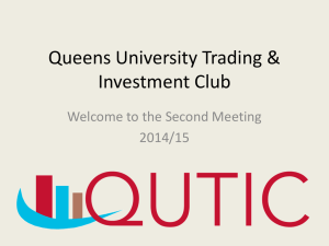 Trading Competition - Queen`s University Belfast