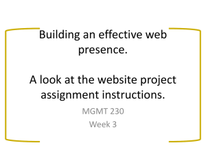 Building an effective web presence