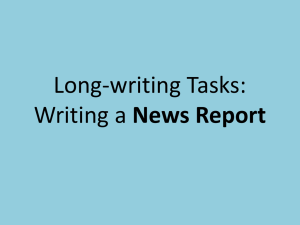 Writing a News Report.ppt
