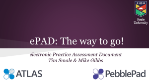 ePAD: The way to go! Electronic Practice Assessment