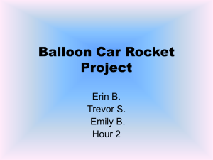 Balloon Car Rocket Project ppt - PLHS