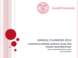 Annual Planning - Cornell Alumni