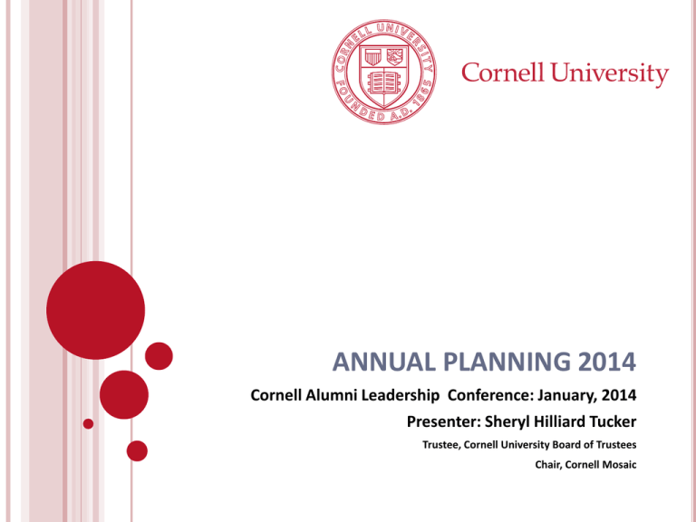 Annual Planning Cornell Alumni