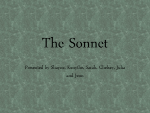 The Sonnet 2012