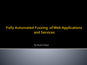 Fuzzing Web Applications and Services