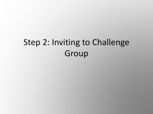 Step 2: Inviting to Challenge Group