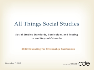 Ppt: All Things Social Studies - Center for Education in Law and