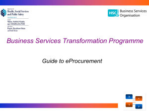 15 October - Business Services Transformation Programme