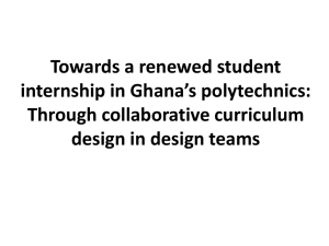 Towards a renewed student internship in Ghana`s