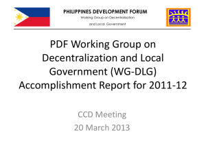Accomplishment Report - Philippines Development Forum