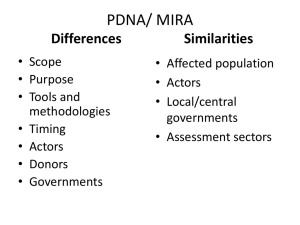 PDNA - early recovery