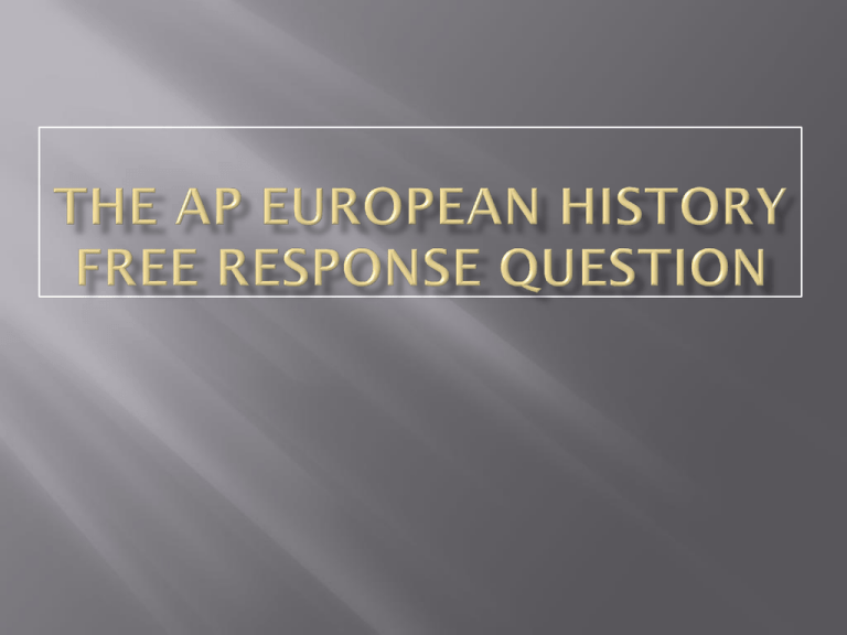 Ap European History Free Response Questions 2021