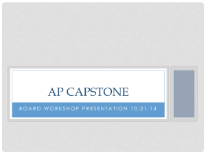 AP Capstone - Pinellas County Schools