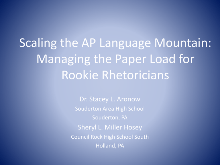 Scaling The AP Language Mountain Managing