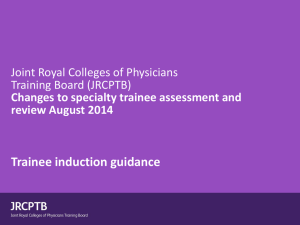 JRCPTB trainee induction guidance