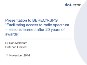 DotEcon presentation BEREC RSPG Joint event