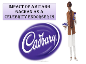 Impact of celebrity on cadbury
