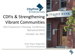 City First Homes - Department of Housing and Community