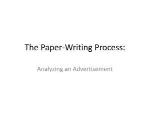 The Paper-Writing Process Lecture