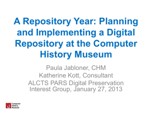 Planning and Implementing a Digital Repository at