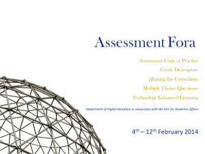 Assessment Fora 2014 - University of Surrey