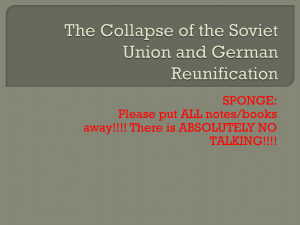 The Collapse of the Soviet Union and German