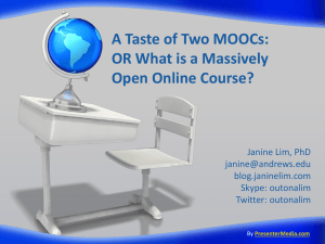 A Taste of Two MOOCs