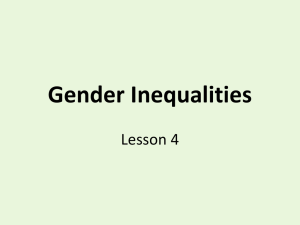 Gender Inequalities