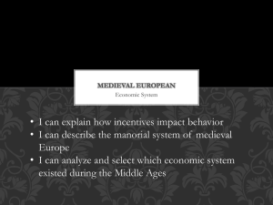 Medieval European Economic System