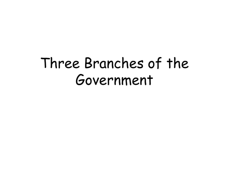 Three Branches Of The Government