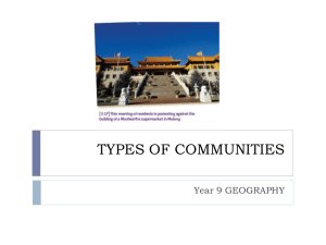 TYPES OF COMMUNITIES