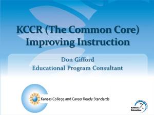 KCCR (The Common Core) Improving Instruction
